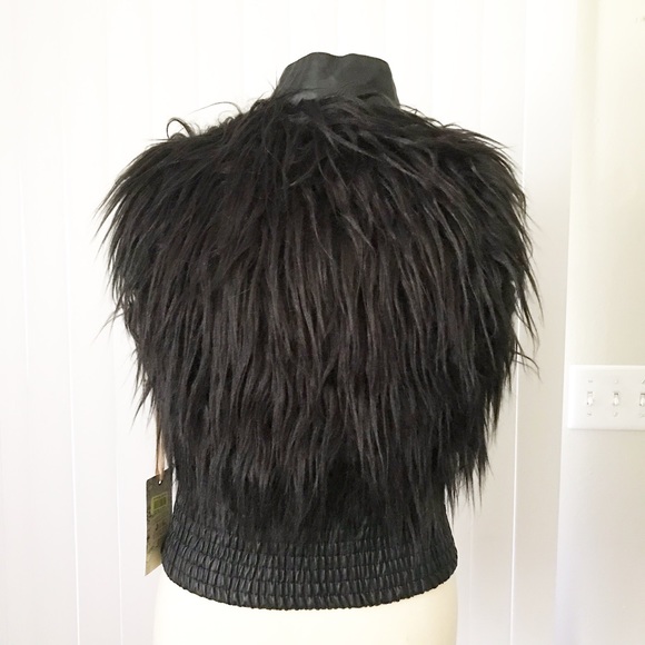 Chelsea & Violet Faux Fur Leather Women’s Vest - Picture 3 of 8